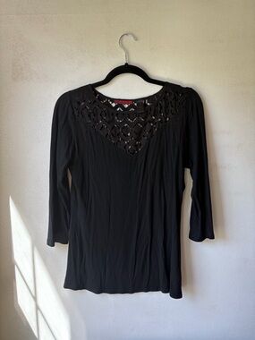 Black Women's Long Sleeve Top Size S